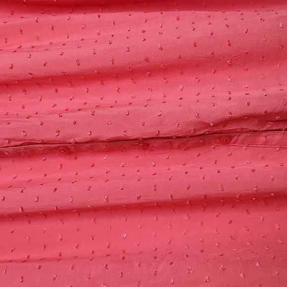 Free People Dark Dusty‎ Pink, Textured Button Up Swiss Dot Blouse Women Size m - Picture 2 of 6